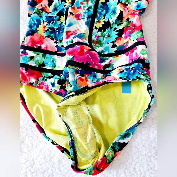 🆕️ BLEU ROD BEATTIE FLORAL ONE PIECE TUMMY CONTROL SWIMSUIT NEW - Picture 5 of 12